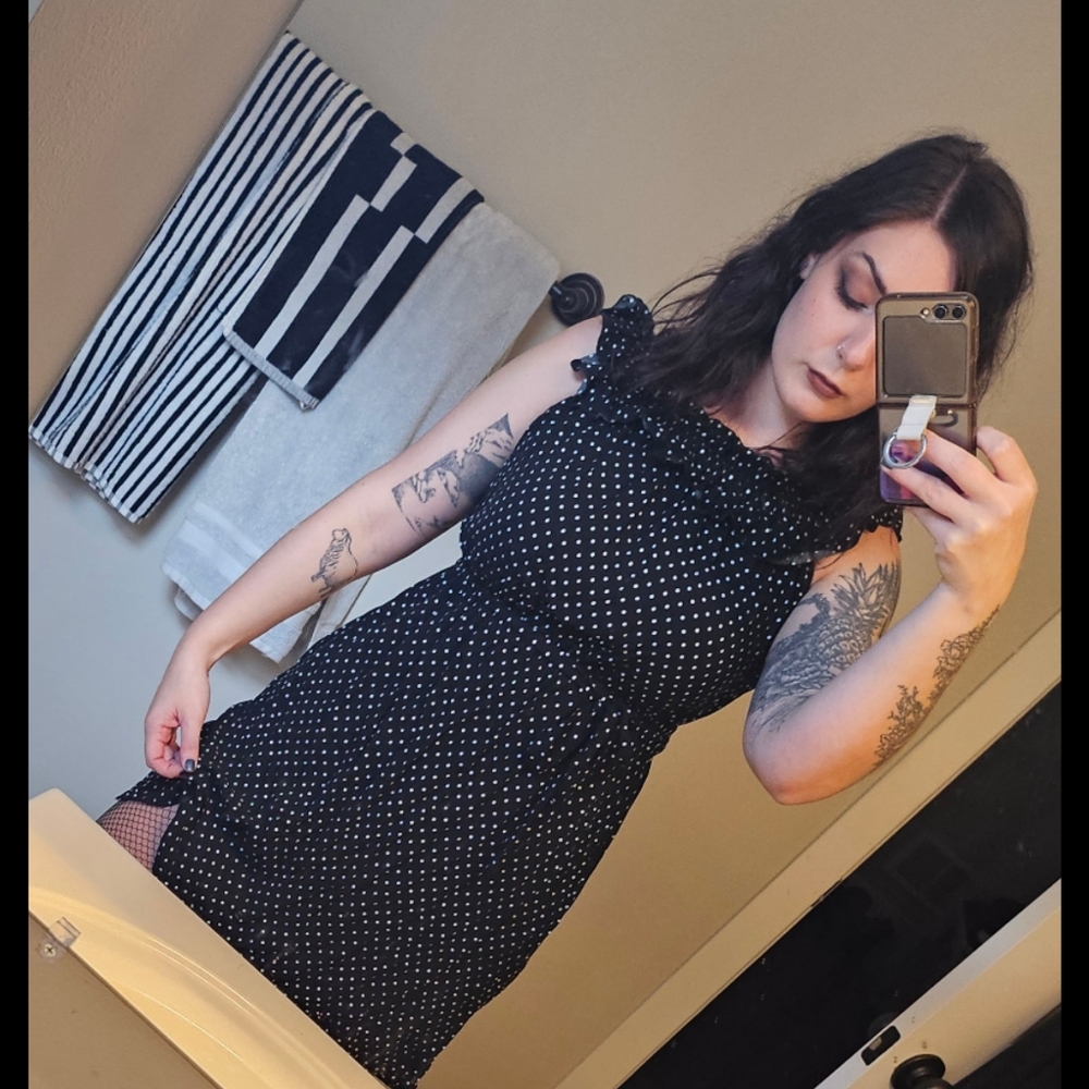 Who What Wear Polka Dot Dress